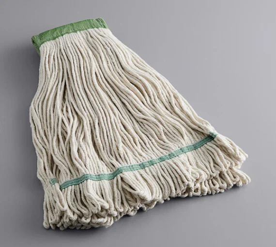 32 oz. #32 Natural Cotton Looped End Wet Mop Head with 5" Headband [12/Case]