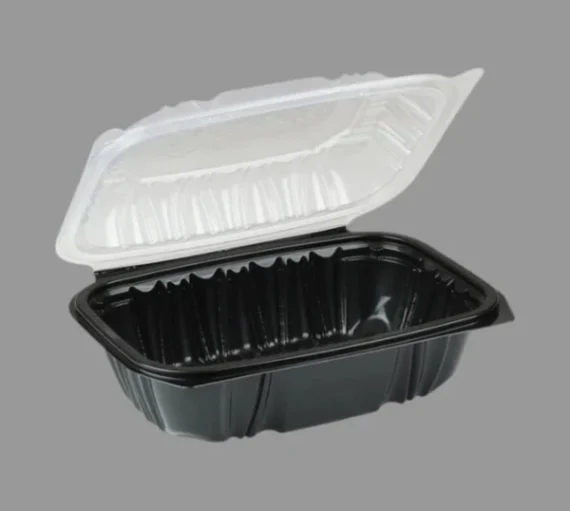 9"x 6"x 3" Dual-Color Microwavable Vented Hinged Lid Container [200/Case]
