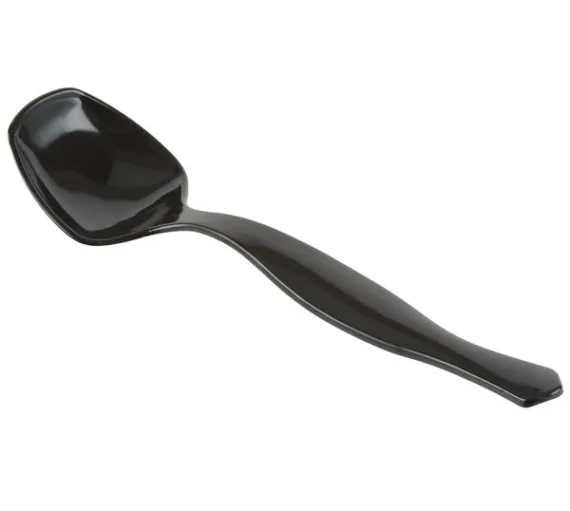 Plastic Serving Spoon, Individually Wrapped , Black [144 Pack]