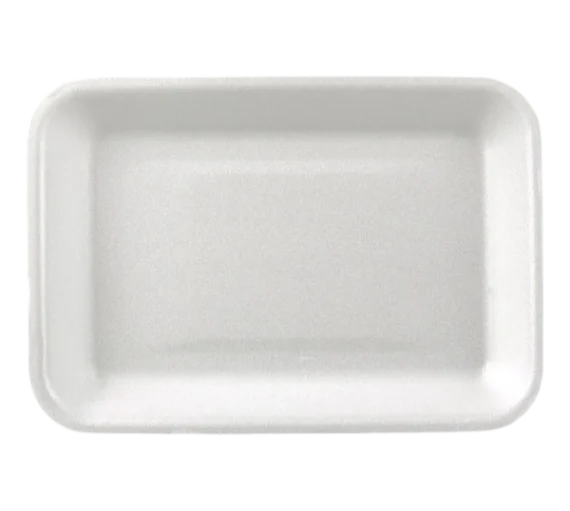 White Foam Meat Tray 8 1/4" x 5 3/4" x 1" [500/Case]