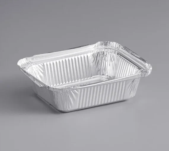 1 LB Oblong Aluminum Foil Take Out Containers [1000/Case]