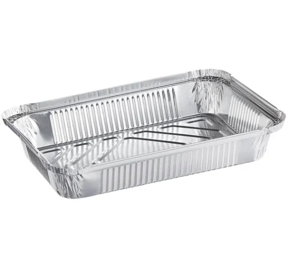 1.5 LB Foil Oblong Shallow Take Out Containers [500/Case]
