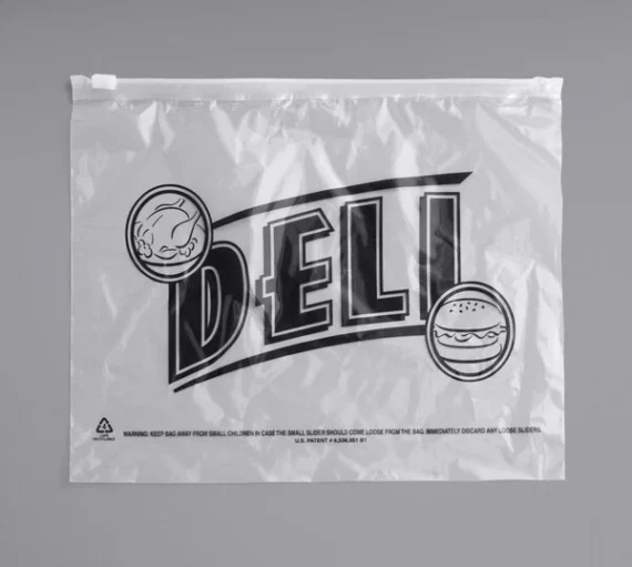 10" x 8" Printed Plastic Deli Saddle Bag with Slide Seal [1000/Case]