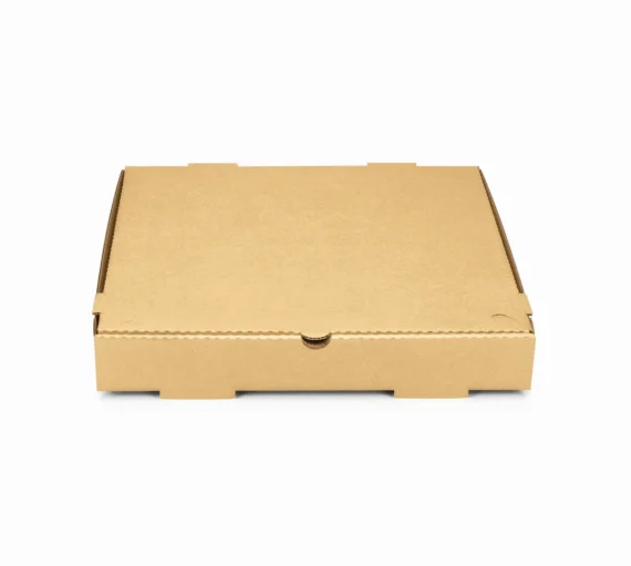 Corrugated Pizza Box, 14''x14''x2'', Kraft - 50 pcs