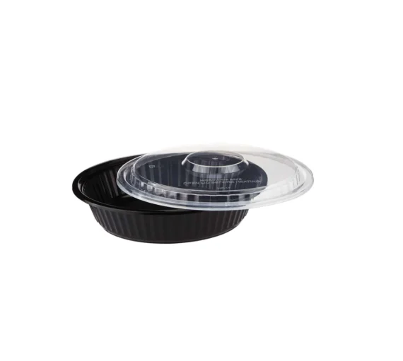 24 oz Hotpack Round Microwavable Containers with Vented Lids [150/Case]