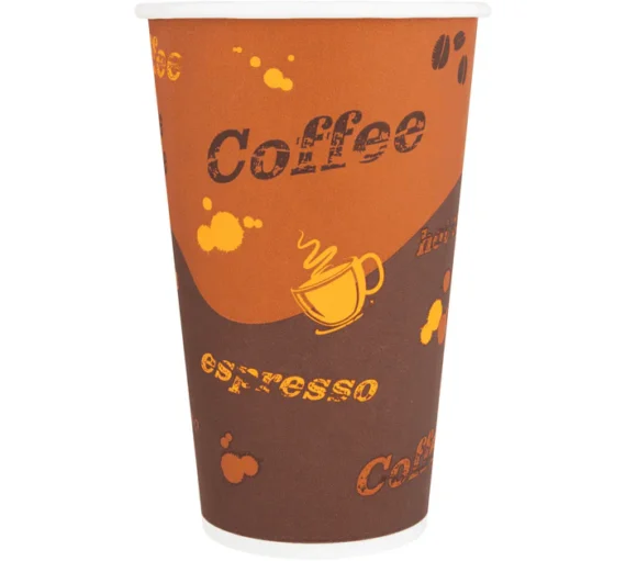 Karat 16 oz Coffee Print Paper Hot Cups [1000/Case]
