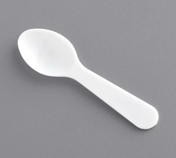 Medium Weight Plastic Ice Cream Spoon, White [3000 Pack]