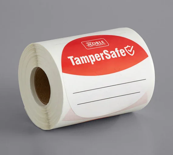 Tamper Evident Red Label Roll 3" [Customizable]