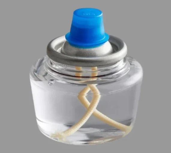 Leola Candle 10 Hour "Smokeless" Clear Liquid Candle Fuel Cartridge [144/Case]