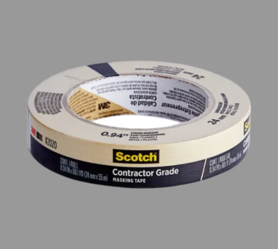 3M Scotch 15/16" x 60 Yards Contractor Grade Masking Tape 2020 [9 Pack]