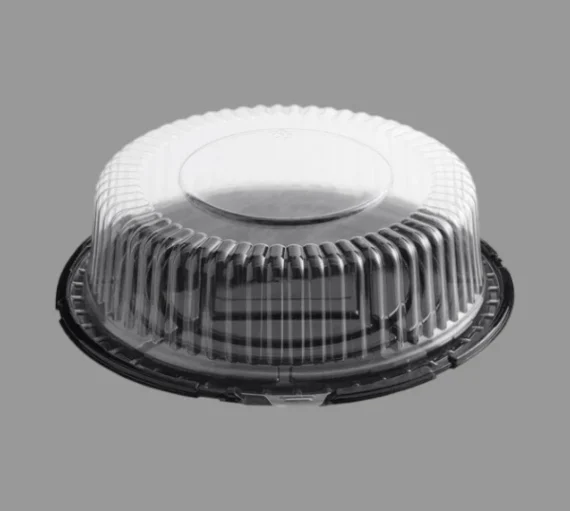 16" Heavy Weight Plastic Catering Tray with Dome Lids [12 Sets]