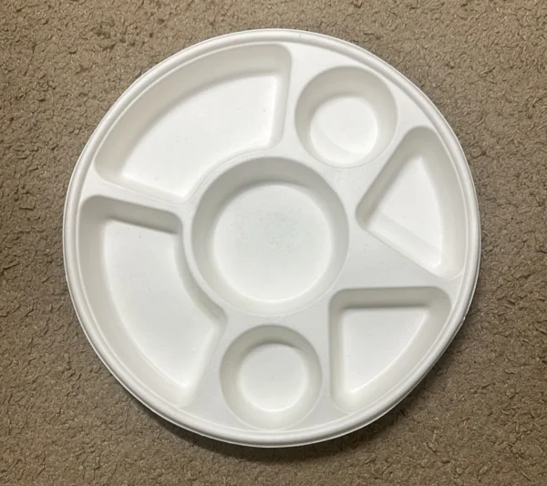 7 Compartment Round Biodegradable Meal Tray [200/Case]