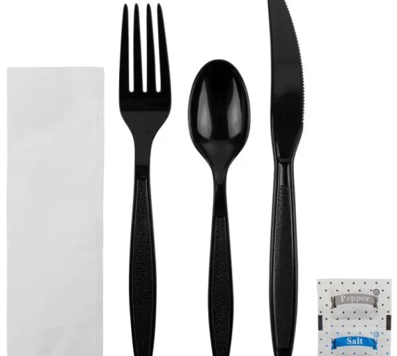 Heavy Weight 6 Pcs Meal Kit, Black [250/Case]